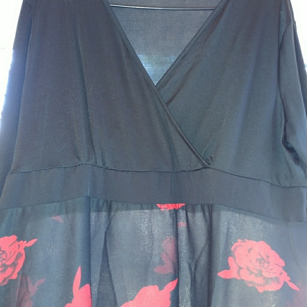 Black dress with flowers